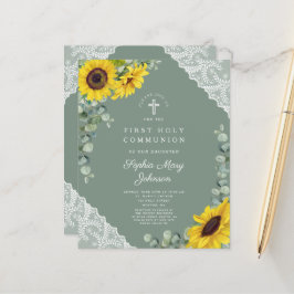 Budget Sonnenblumen Grüne Spitzen Erste Kommune