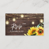 Budget Sonnenblumen, Holz, Licht 2SM UAWG essen Begleitkarte (Vorderseite)