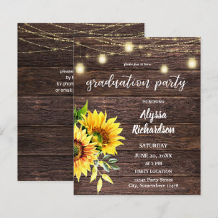 Budget Sonnenblumen, Holz & Licht Graduierungspart
