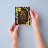 BUDGET Sonnenblumen Lights Lace Wedding INVITE Flyer (Gruppe)