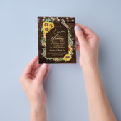 BUDGET Sonnenblumen Lights Lace Wedding INVITE Flyer (Gruppe)