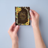 BUDGET Sonnenblumen Lights Lace Wedding INVITE Flyer (Gruppe)