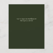 Budget Sonnenblumen Moderne Hochzeitsmaße (Rückseite)