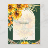 BUDGET Sonnenblumen Pampas Grass Green BOHo Hochze Flyer (Hinten)
