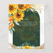 BUDGET Sonnenblumen Pampas Grass Green BOHo Hochze Flyer (Hinten)