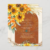 BUDGET Sonnenblumen Pampas Grass Terracotta Hochze (Vorne/Hinten)