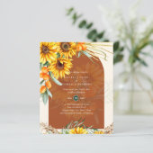 BUDGET Sonnenblumen Pampas Grass Terracotta Hochze (Stehend Vorderseite)