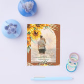 BUDGET Sonnenblumen Pampas Grass Terracotta Hochze Flyer (Einzeln)