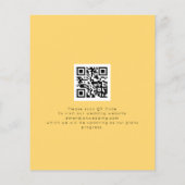 Budget Sonnenblumen QR-Code Save the Date gelb (Rückseite)
