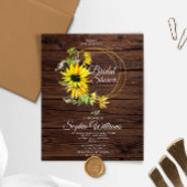 Budget Sonnenblumen Rahmen Brautdusche Einladung