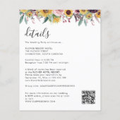 Budget Sonnenblumen Rose Burgund Rustikale Hochzei (Rückseite)