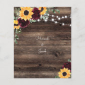 Budget Sonnenblumen Rose Hochzeitsfeiern (Rückseite)