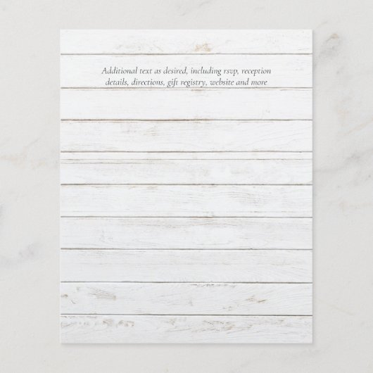 Budget Sonnenblumen Rustikale Waldgartenhochzeit (Rückseite)