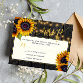 Budget Sonnenblumen rustikales Land Hochzeit Rsvp