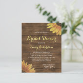 Budget Sonnenblumen Stallholz Rustikales Brautpart (Stehend Vorderseite)