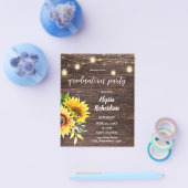 Budget Sonnenblumen, Wood Lights Graduation Party Flyer (Einzeln)
