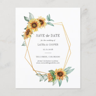 Budget Sonnenblumengeometrie Save the Date