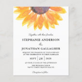 Budget Sonnenblumenwasser Hochzeit Einladung (Vorderseite)