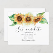 Budget Sonnenblumenwasser Hochzeit speichern Datum (Vorne/Hinten)
