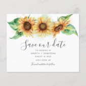 Budget Sonnenblumenwasser Hochzeit speichern Datum (Vorderseite)