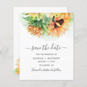 Budget Sonnenblumenwasser Hochzeit speichern Datum (Vorne/Hinten)