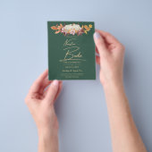 BUDGET Spanish BODA Pumpkin Green Gold Wedding Flyer (Gruppe)