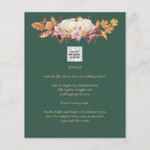 BUDGET Spanish BODA Pumpkin Green Gold Wedding Flyer (Hinten)
