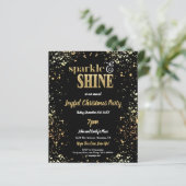 Budget Sparkle Shine Gold Black Christmas Party (Stehend Vorderseite)