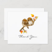 Budget Sparrows Bird Jeden Anlaß Danke Karte (Vorne/Hinten)