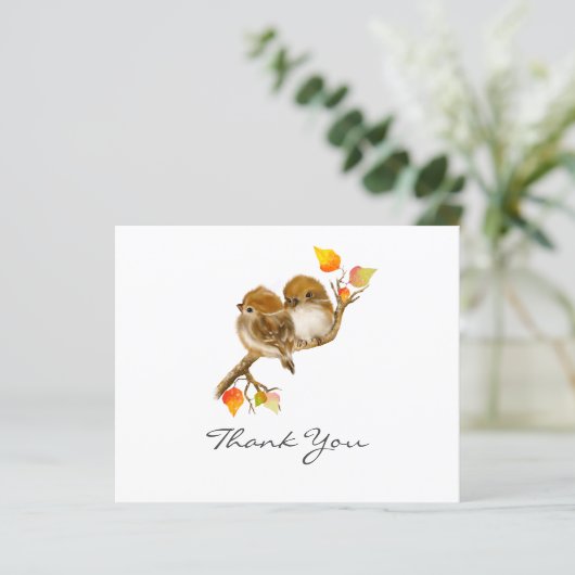 Budget Sparrows Bird Jeden Anlaß Danke Karte (Stehend Vorderseite)