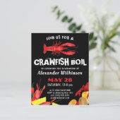 BUDGET Spaß Crawfish Boil GRAD 3 Foto Einladung (Stehend Vorderseite)