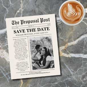 Budget Spaß Hochzeitszeitung Save The Date Flyer