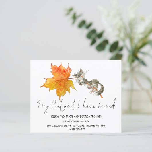 Budget Spaß My Cat Ich habe Skript neu Zuhause ver (Stehend Vorderseite)