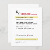 Budget Spaß Neuheit Rezept Nurse Grad Einladung (Vorne/Hinten)