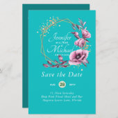 BUDGET Speichern Sie die Daten Magenta Blumenreath (Vorne/Hinten)