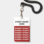 Budget-spezielles Ereignis-Abzeichen Ausweis (Vorderseite mit Lanyard)