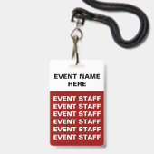 Budget-spezielles Ereignis-Abzeichen Ausweis (Rückseite mit Lanyard)
