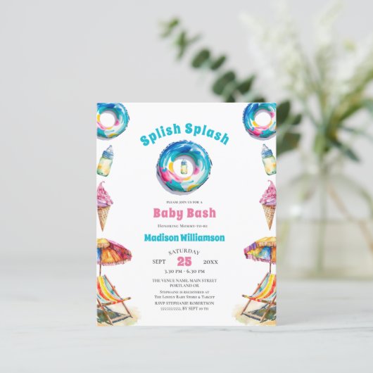 Budget Splish Splash Baby Bash Summer Baby Dusche (Stehend Vorderseite)