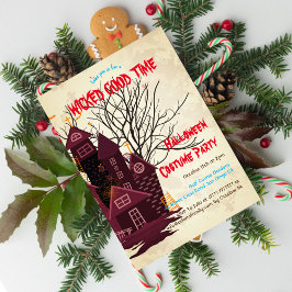 Budget Spooky Halloween Spuk Zuhause Kostüm Party Einladung