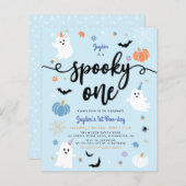 Budget Spooky One Blue Ghost Halloween 1 Geburtsta (Vorne/Hinten)