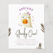 Budget Spooky One Girl Halloween erster Geburtstag (Vorderseite)