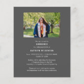 Budget Sporty Girl 4 Foto Abschluss Ankündigung (Rückseite)