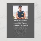 Budget Sporty Typ Moderne 4 Foto Grad Einladung Flyer (Hinten)