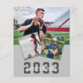 Budget Sporty Typ Moderne 4 Foto Grad Einladung Flyer (Vorne)