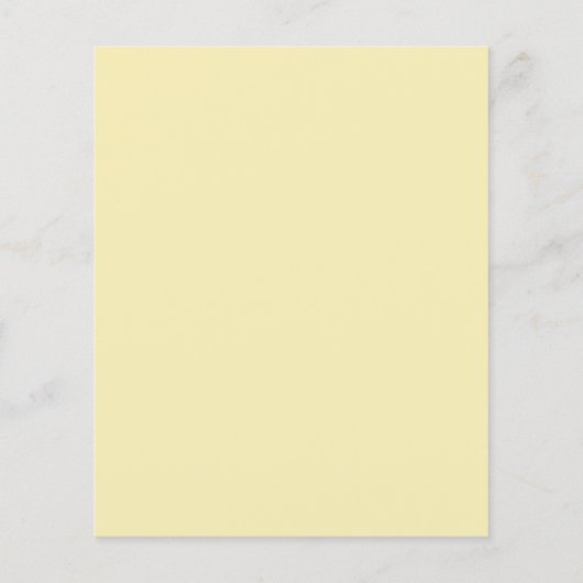 Budget Spring Floral Yellow Wedding Menu (Rückseite)