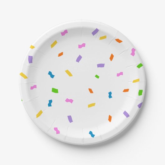 Budget Sprinkles Confetti 1st Birthday Pappteller (Vorderseite)