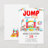 Budget Spump Bounce Trampolin Park Geburtstag Mitteilungskarte (Vorne/Hinten)