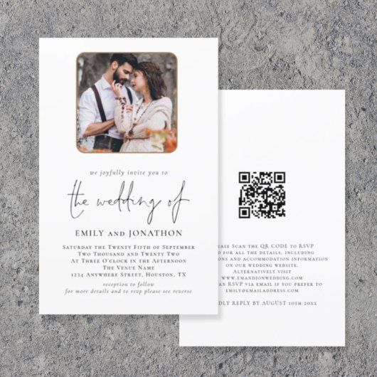 Budget Square Foto QR Code Hochzeitsempfehlung