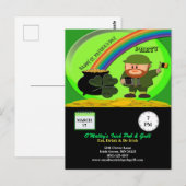 Budget St Patricks Day Leprechaun Pot of Gold Postkarte (Vorne/Hinten)