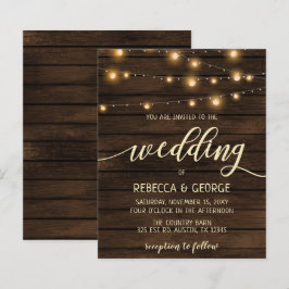 Budget Stall Holz String Lichter Hochzeit Einladun